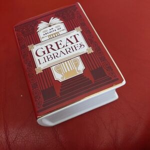 Red Book Shaped Great LIBRARIES small Plant Holder Flower Pot. (Bag D)